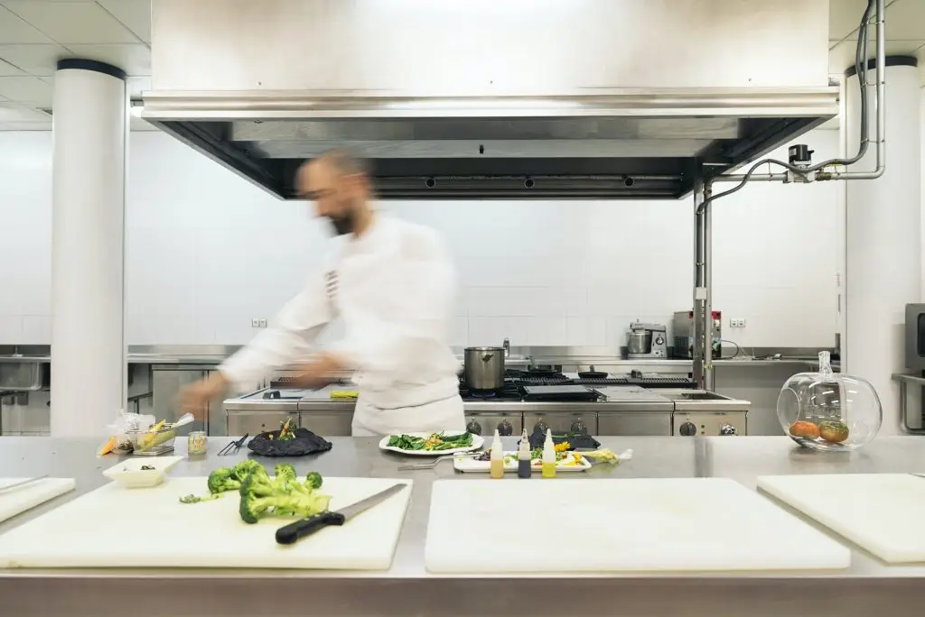 Male professional chef cooking.